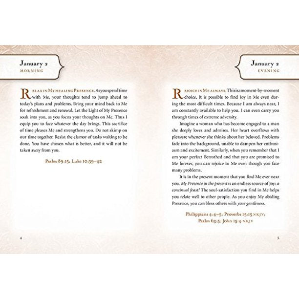 Jesus calling devotional on a white background