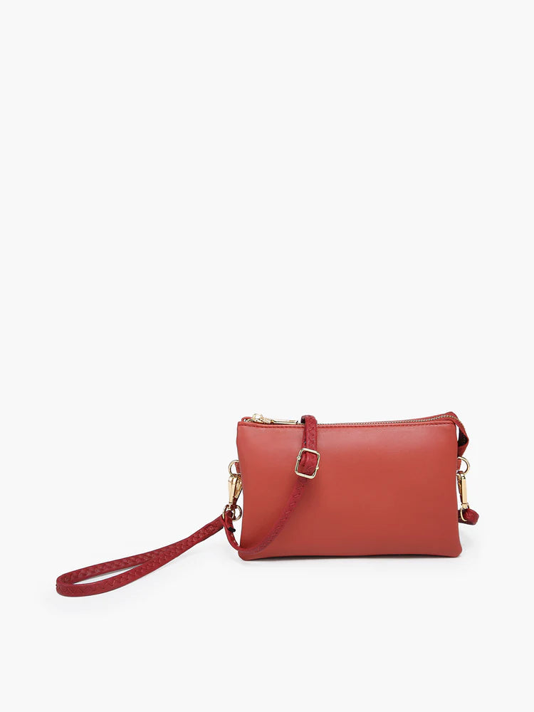 riley crossbody purse on a white background