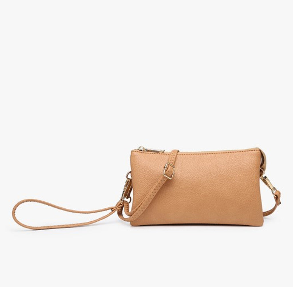 riley crossbody purse on a white background