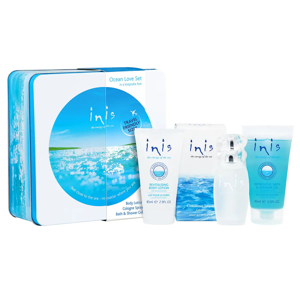 inis the energy of the sea ocean love gift set on a white background