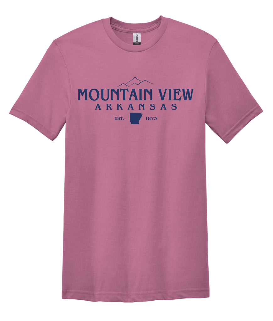 mountain view est tee on a white backgroung