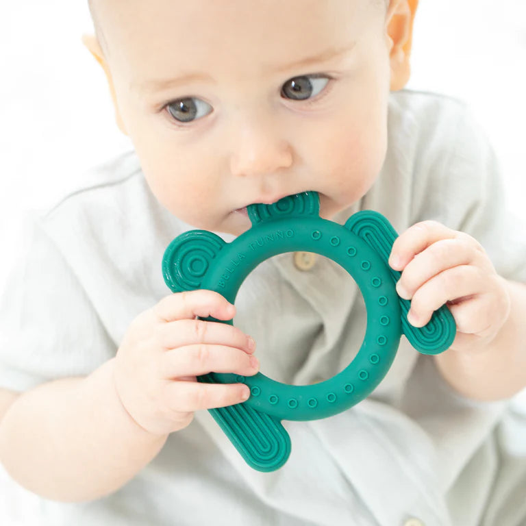 bella tunno rattle teether on a white background