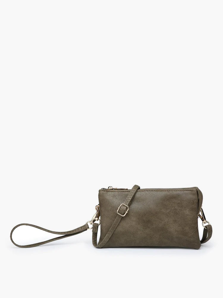 riley crossbody purse on a white background