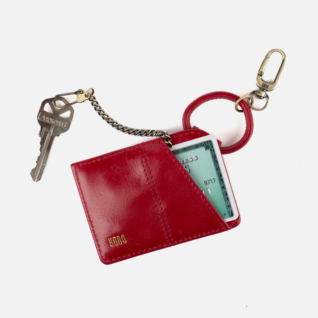 sable bag charm in crimson on a white background