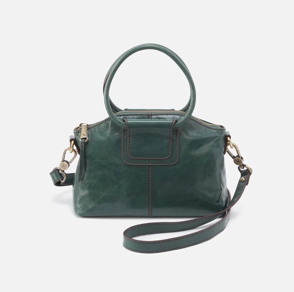 sheila top zip crossbody in sage leaf on a white background