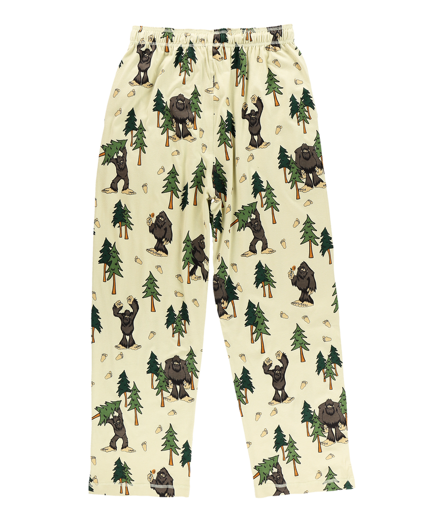 squatch family pj pant on a white background