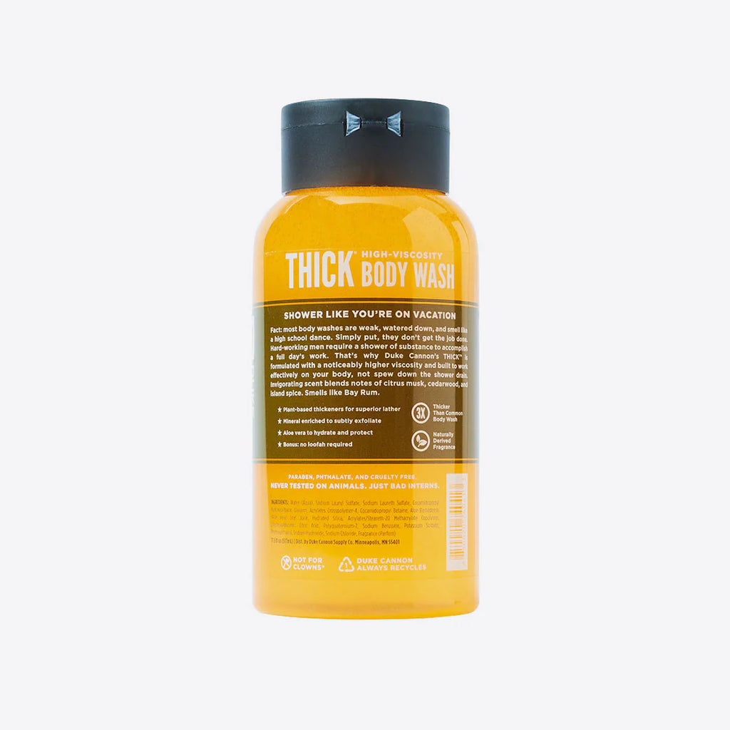 duke cannon thick body wash on a white background