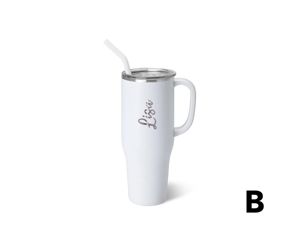 personalized mega mug on a white background