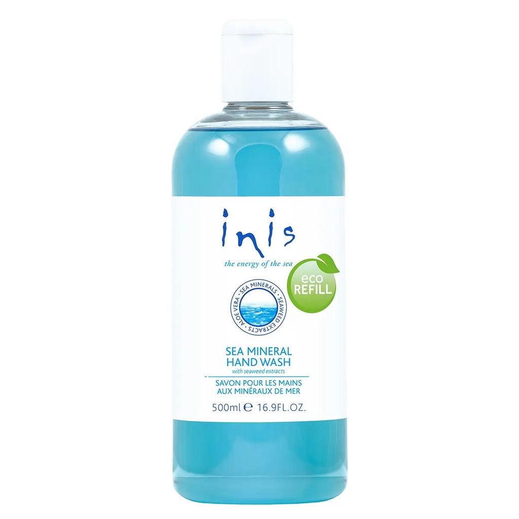 inis the energy of the sea hand wash on a white background