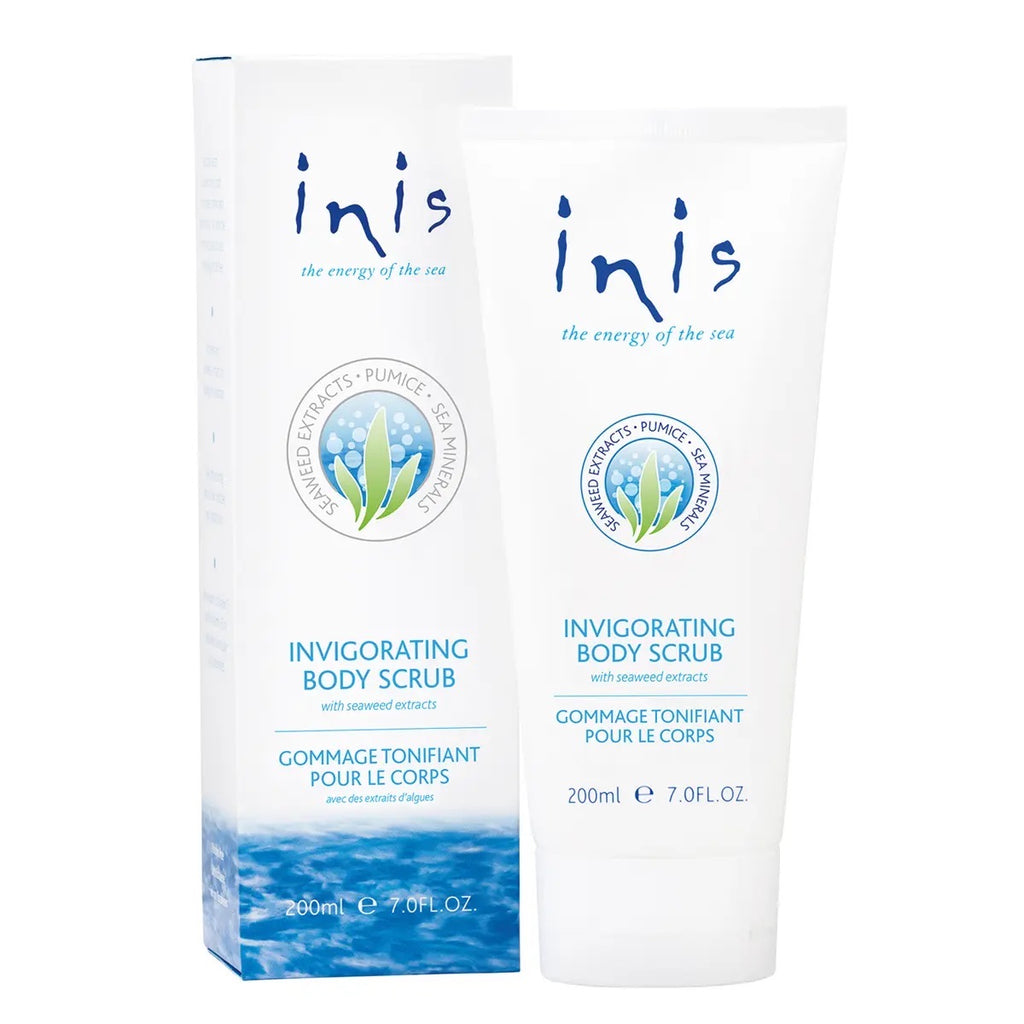 inis the energy of the sea body scrub on a white background