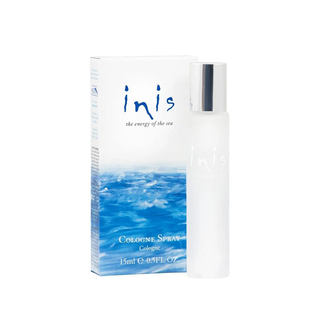 inis energy of the sea cologne perfume spray on a white background