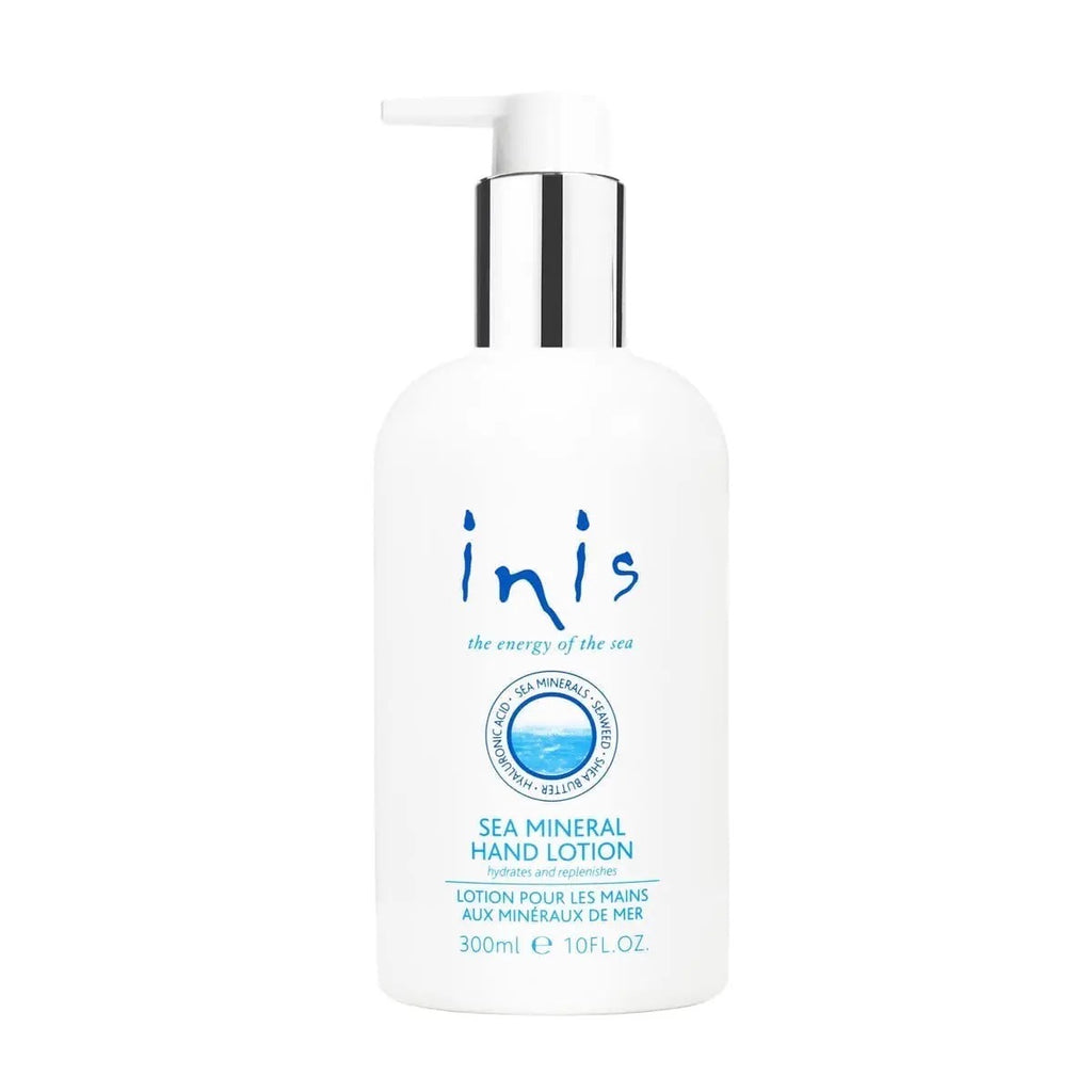 inis the energy of the sea hand lotion on a white background
