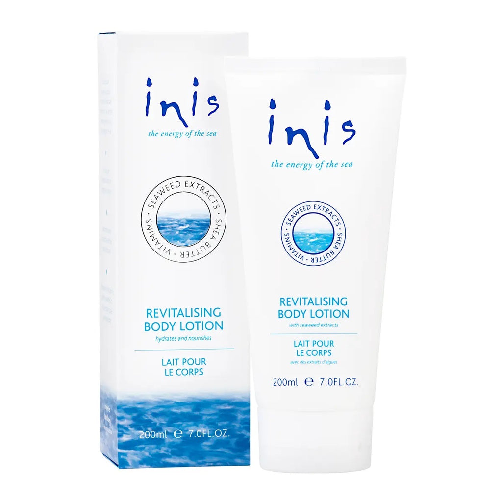 inis the energy of the sea body lotion on a white background