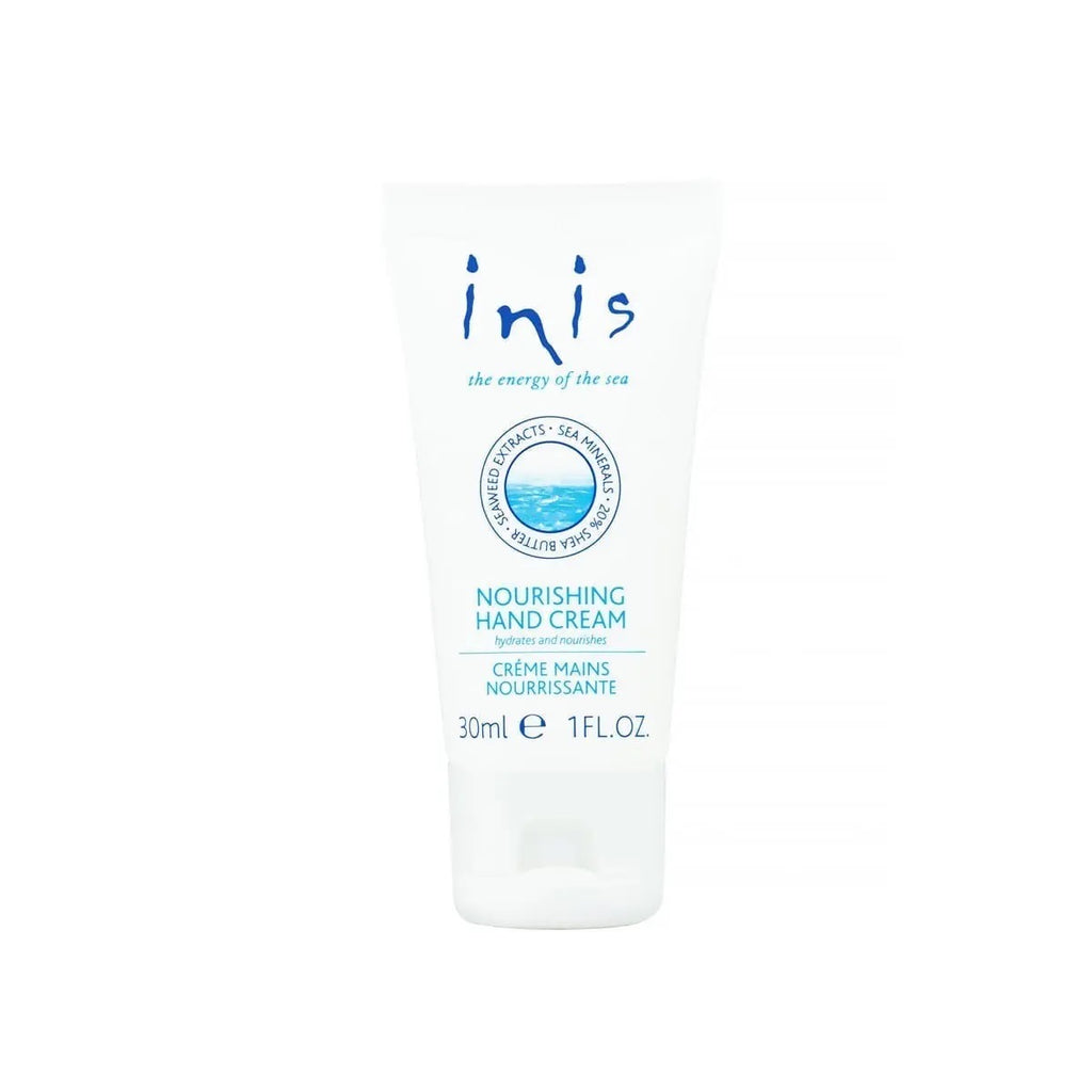 inis the energy of the sea hand cream on a white background