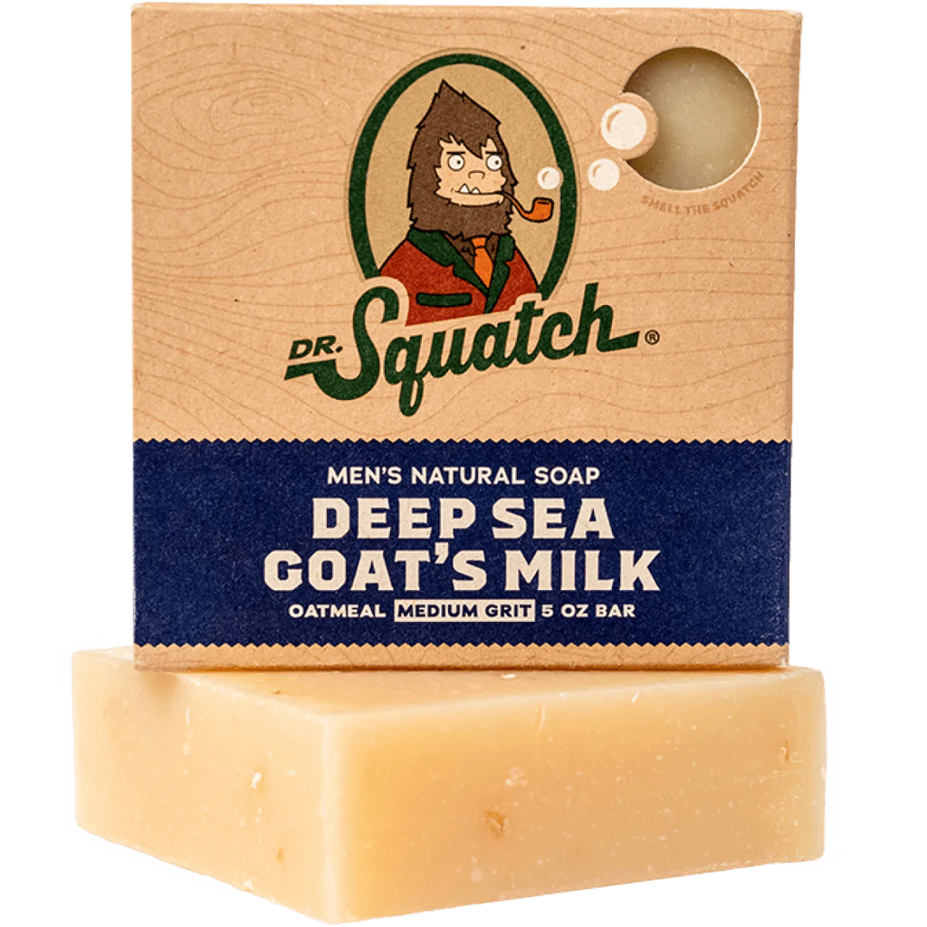 dr squatch deep sea goat milk's soap on a white background