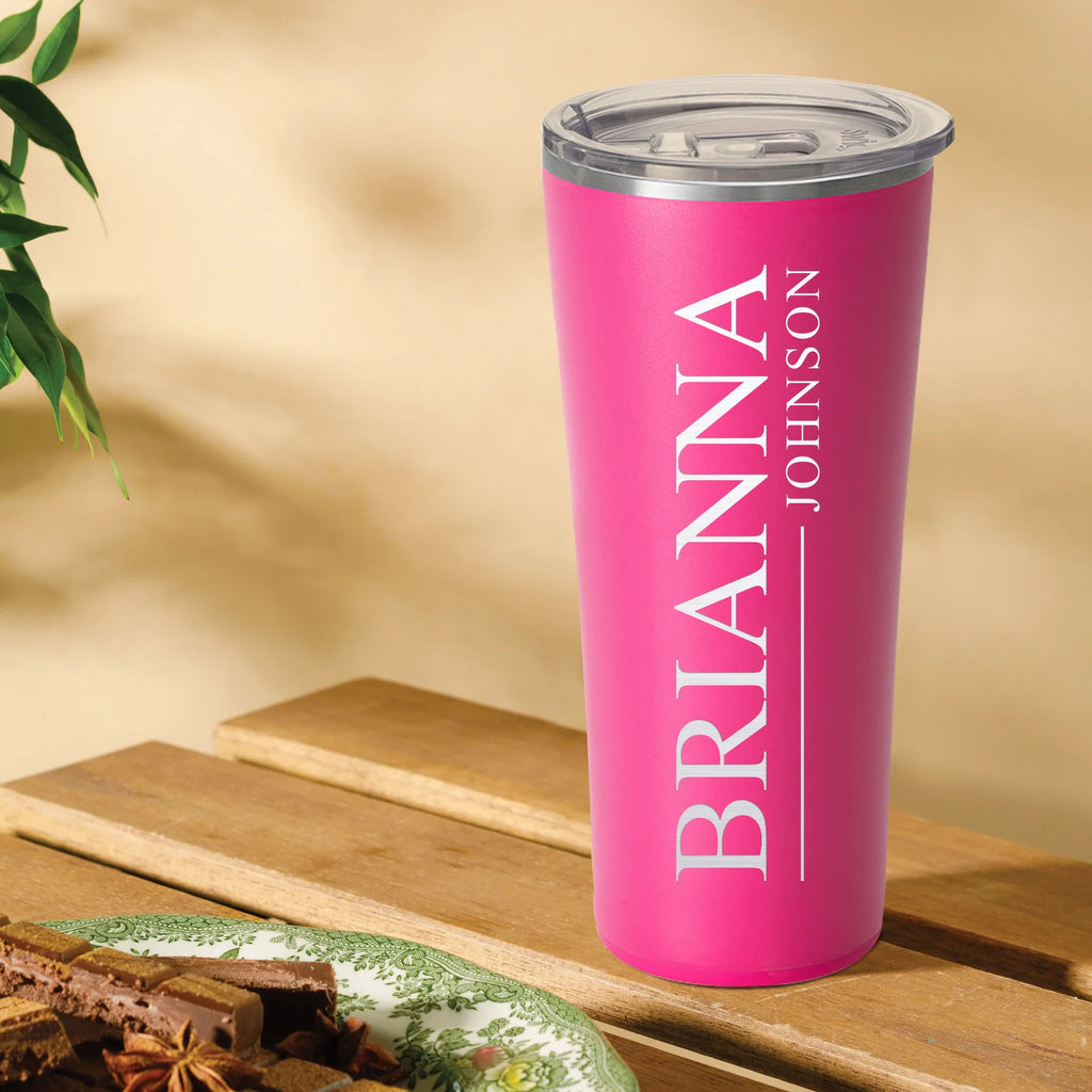 personalized swig tumbler on a white background